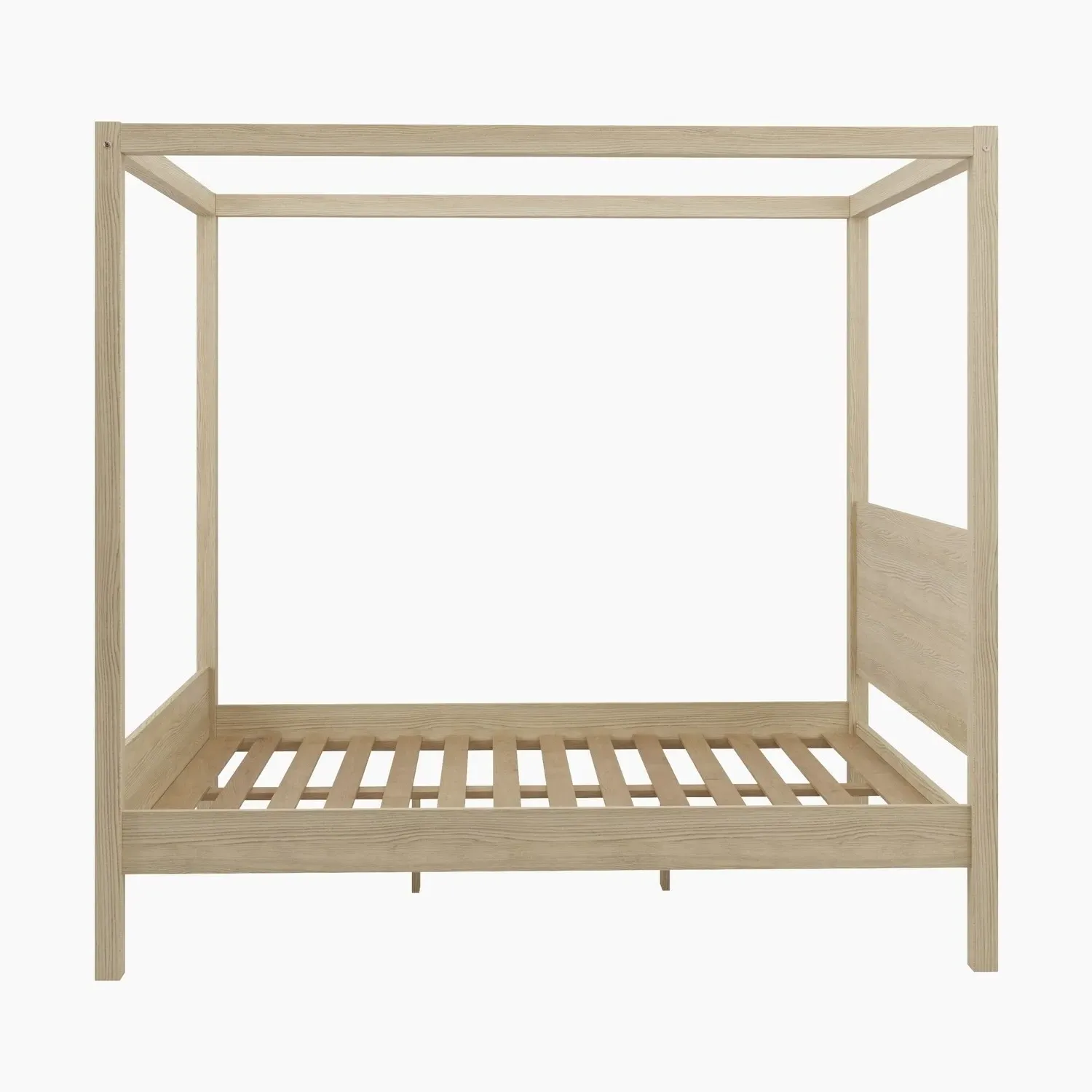 King Size Four Poster Bed Frame - Oak, Pine