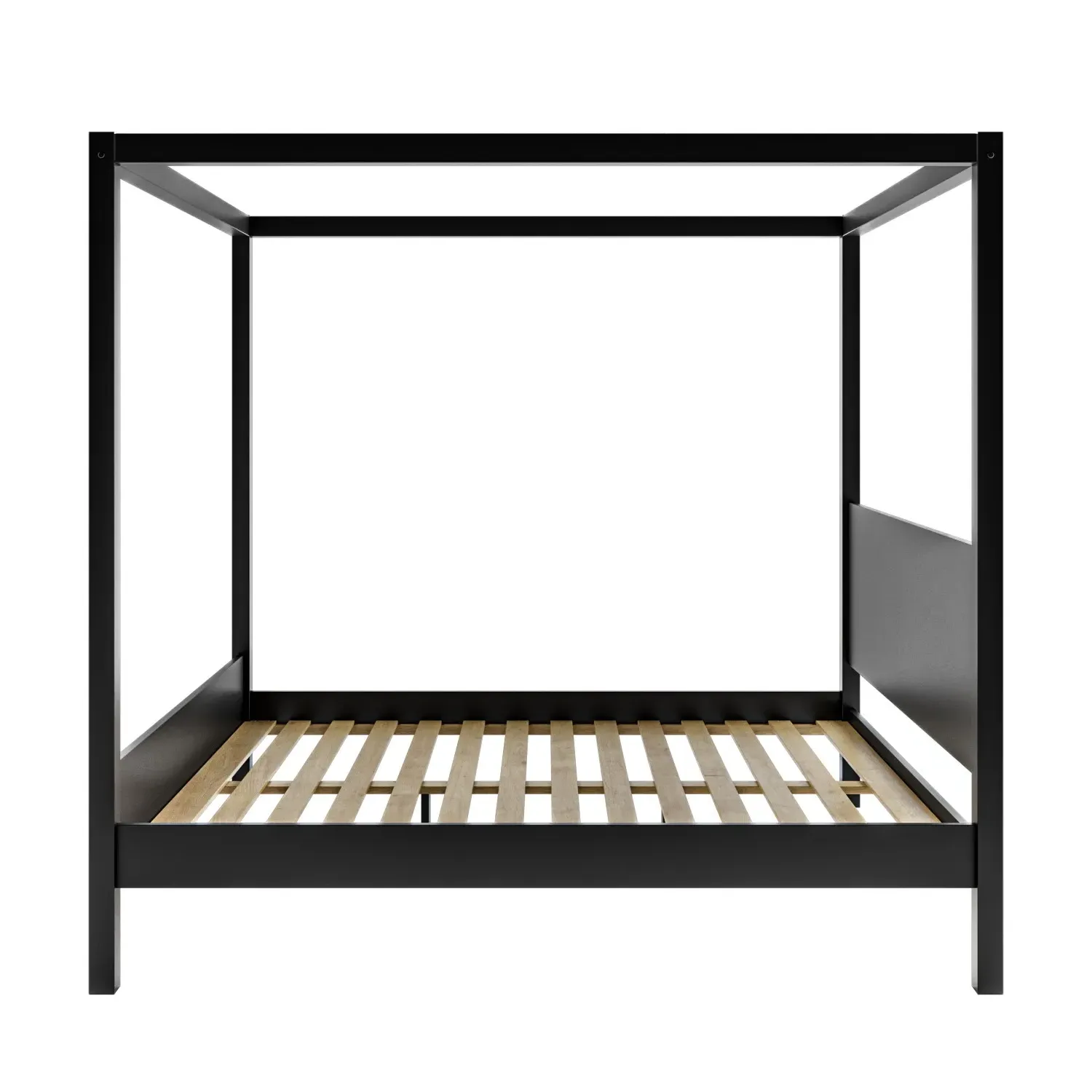 Super King Four Poster Bed Frame - Black, Pine