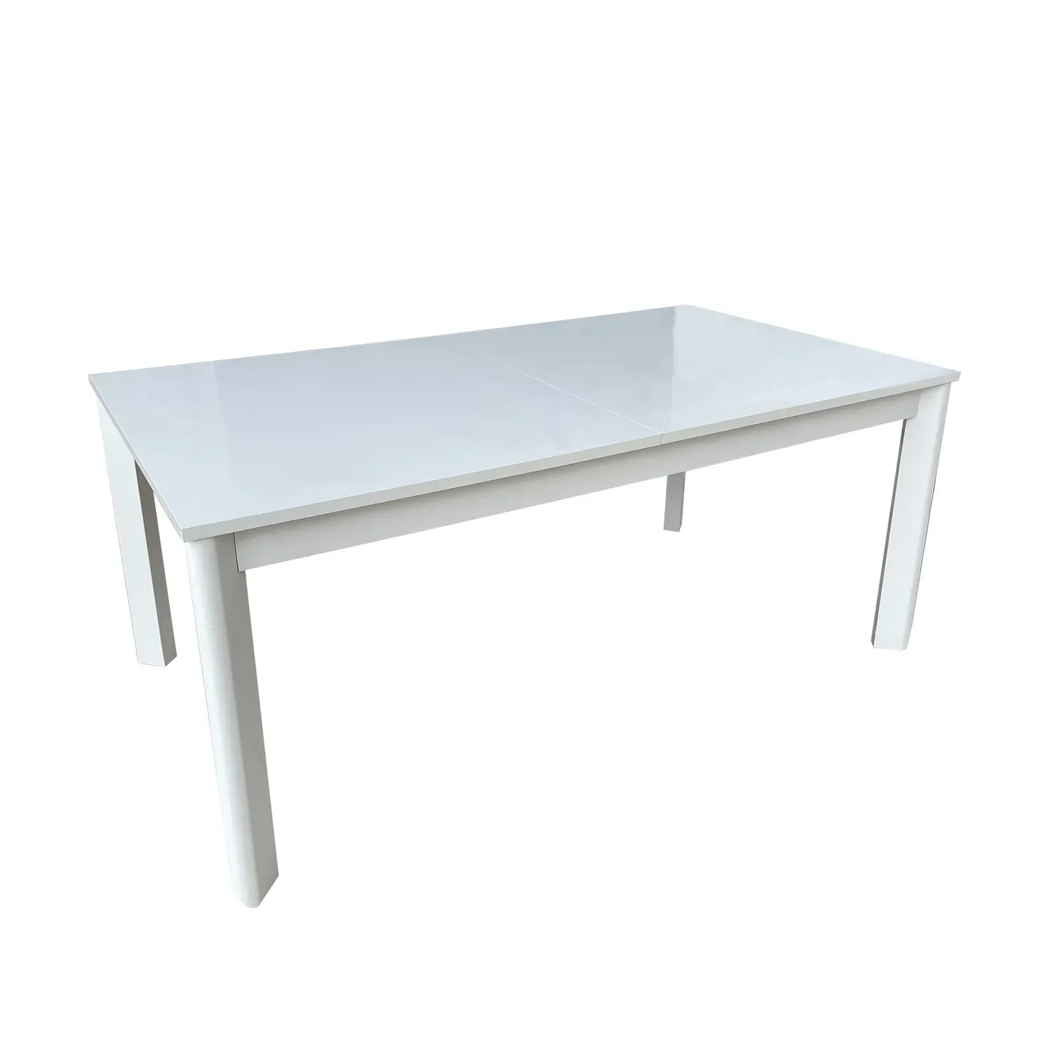 Extendable Dining Table - White, High Gloss