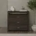 3-Drawer Chest with Open Shelf - Dark, Mango Wood