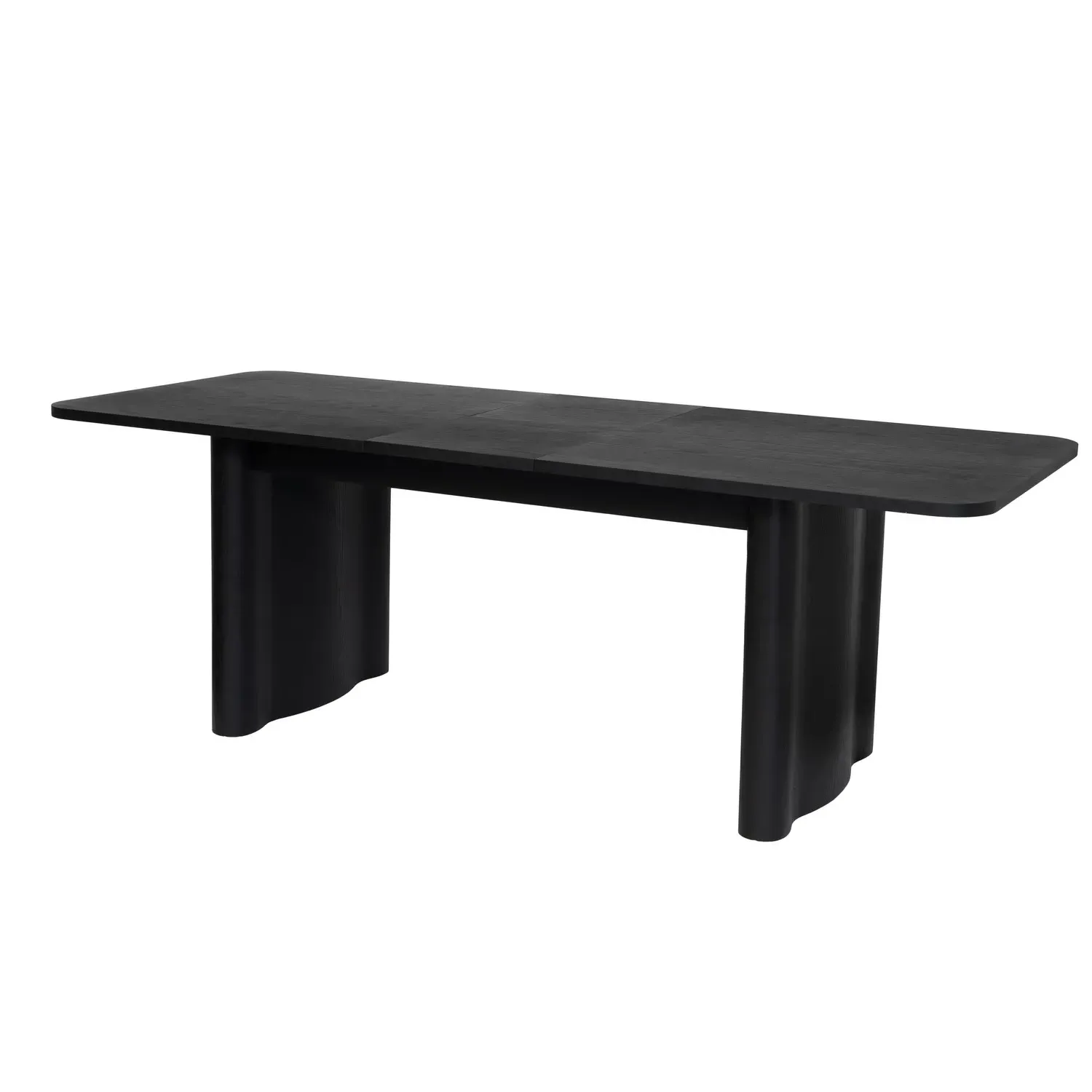 6-Seater Extendable Dining Set - Black, Oak