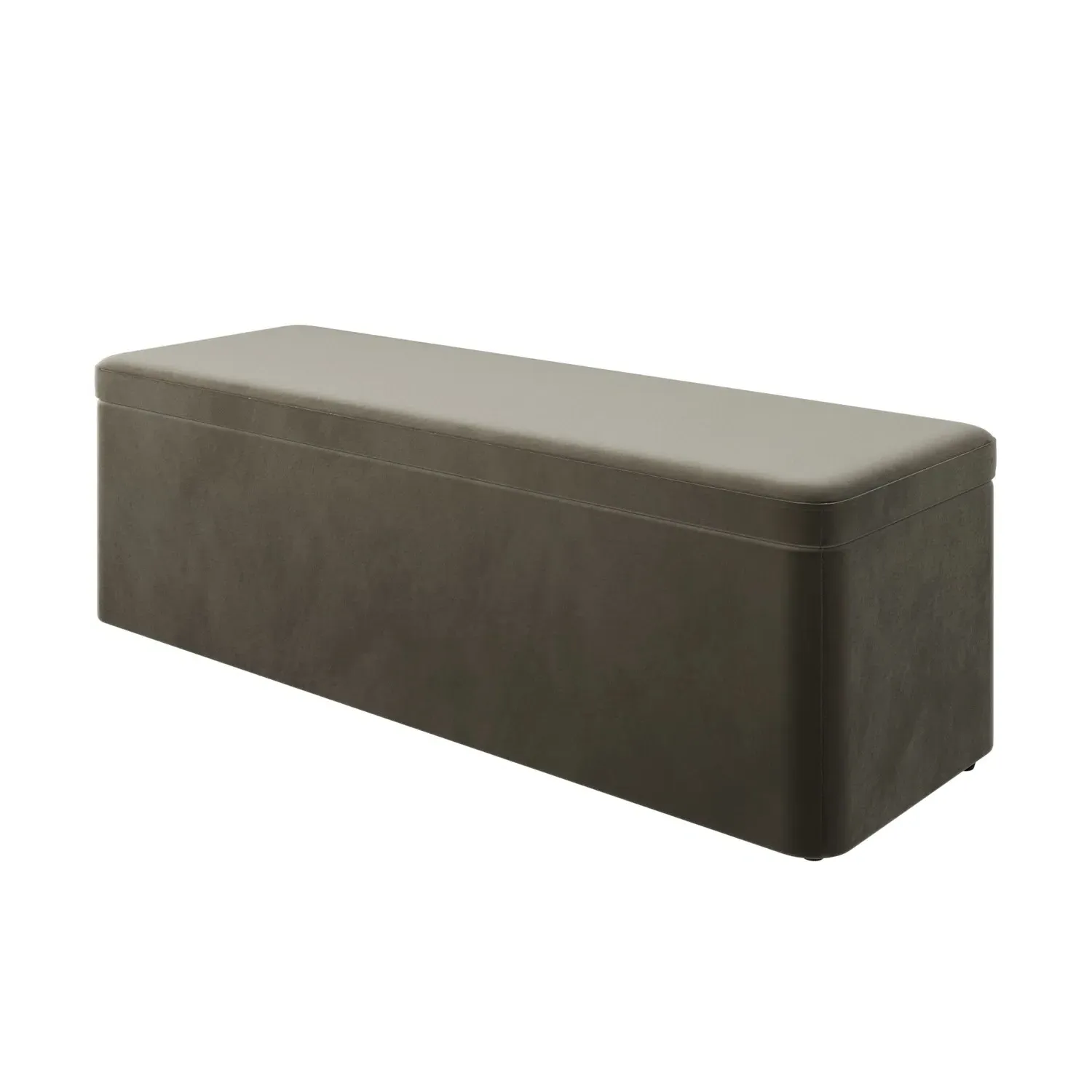 Storage Ottoman Blanket Box - Green, Velvet