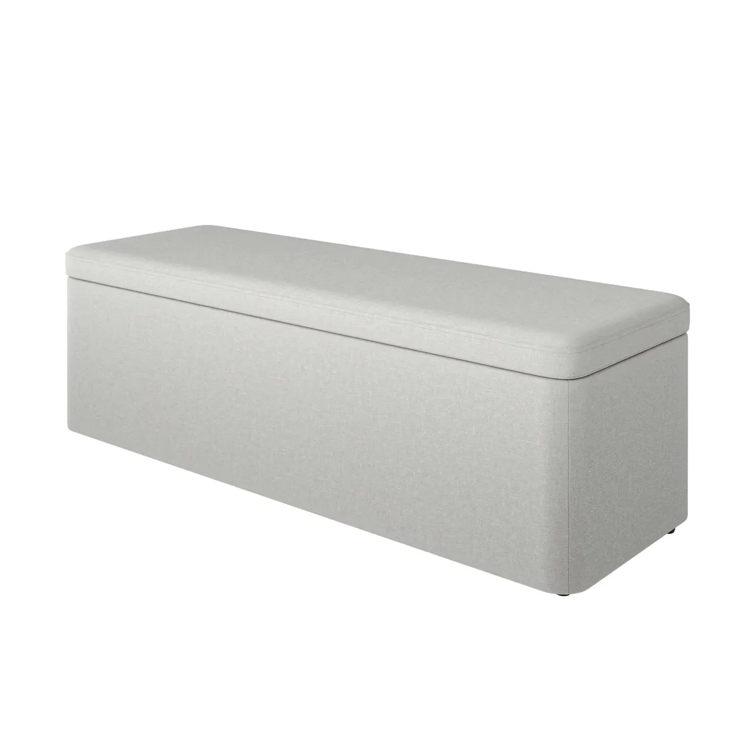 Storage Ottoman Blanket Box - Grey, Fabric