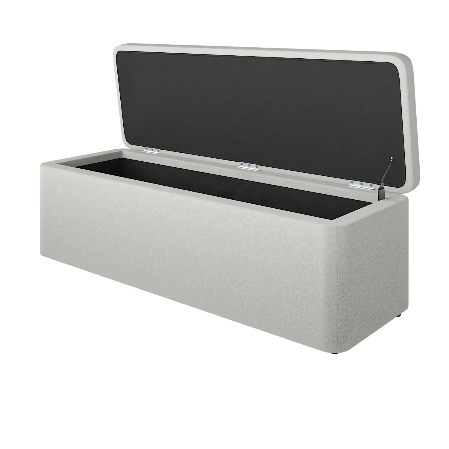 Storage Ottoman Blanket Box - Grey, Fabric