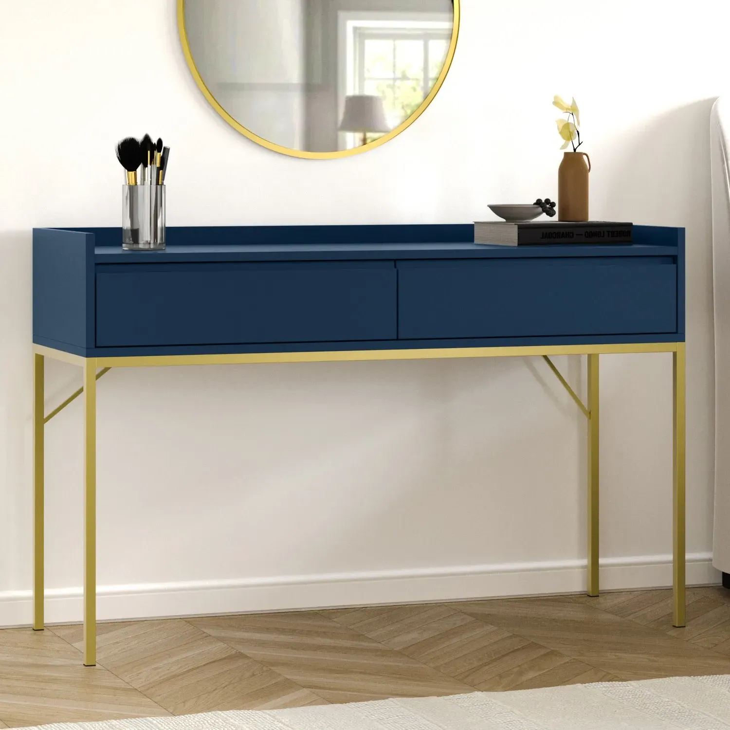 2-Drawer Dressing Table - Navy, MDF image