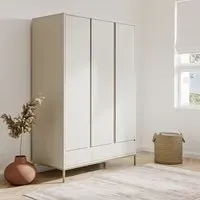 3-Door Wardrobe with Drawers - Grey, MDF
