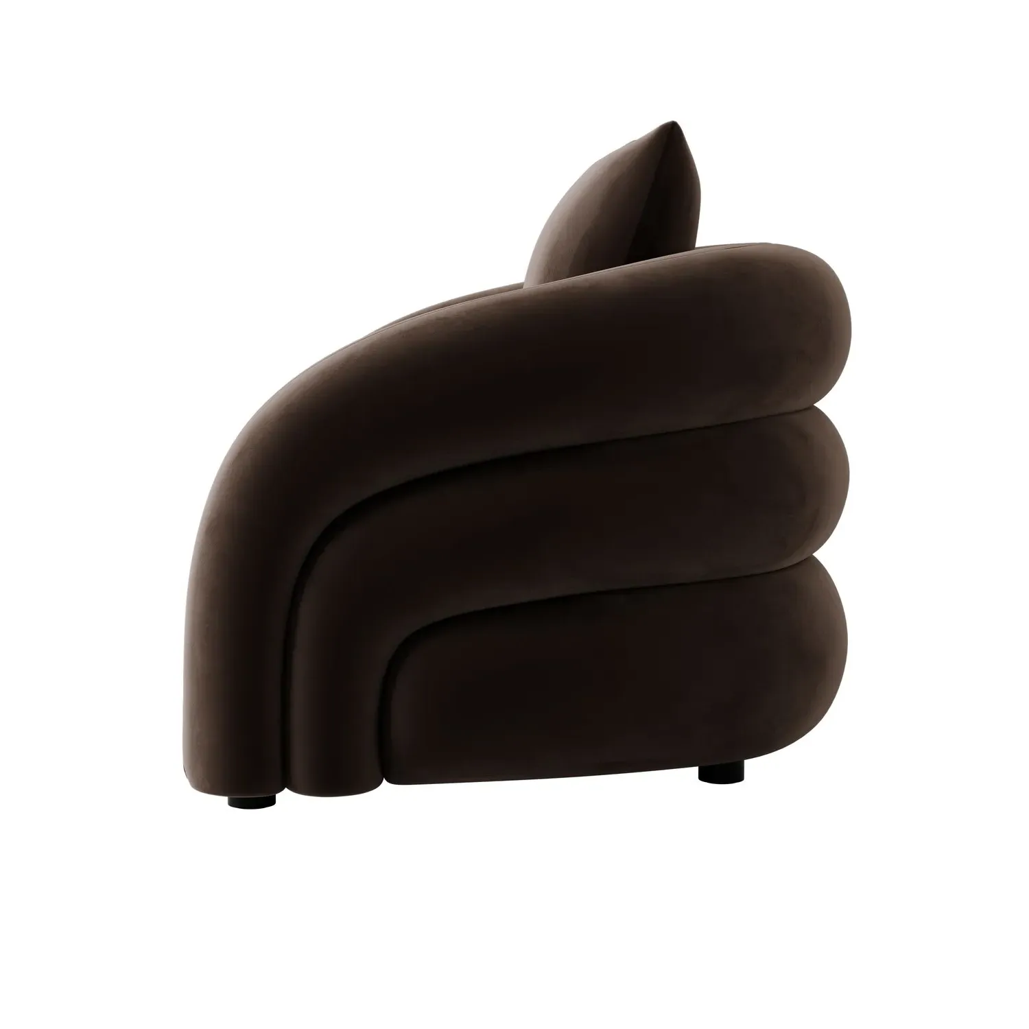 Nursing Chair with Cushion - Brown, Velvet