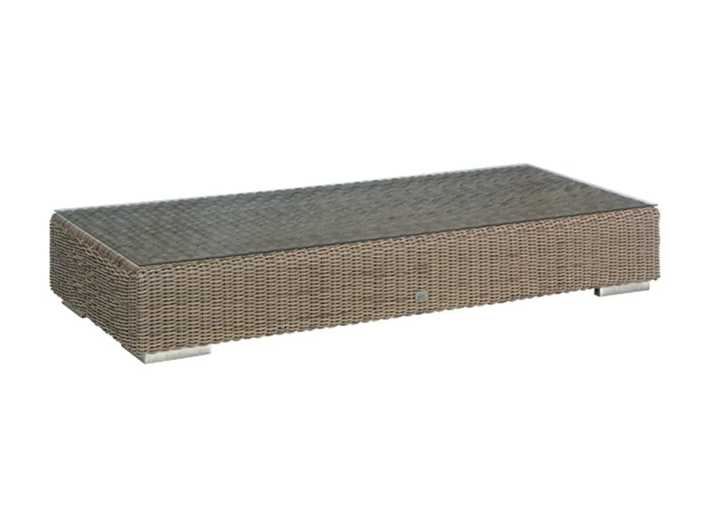 Kingston Coffee Table with Glass Top - Brown image