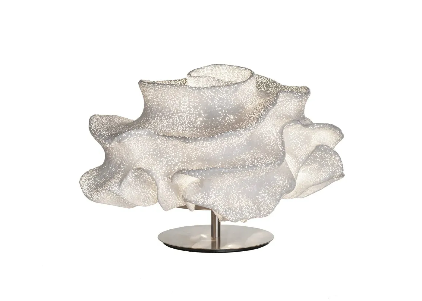Organic Table Lamp - Cream, Stainless Steel image