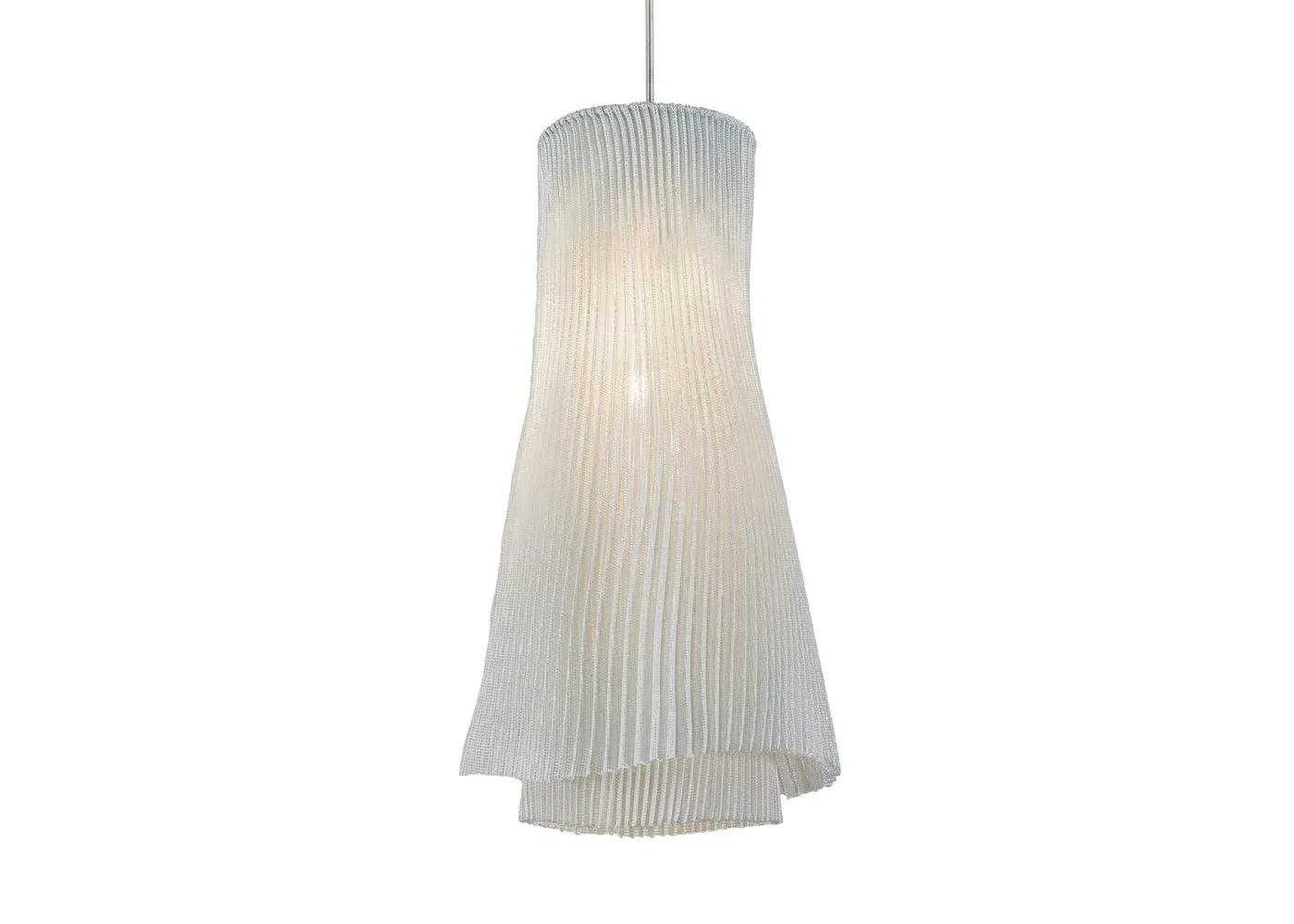 Pendant Light with Woven Mesh - Cream, Steel image