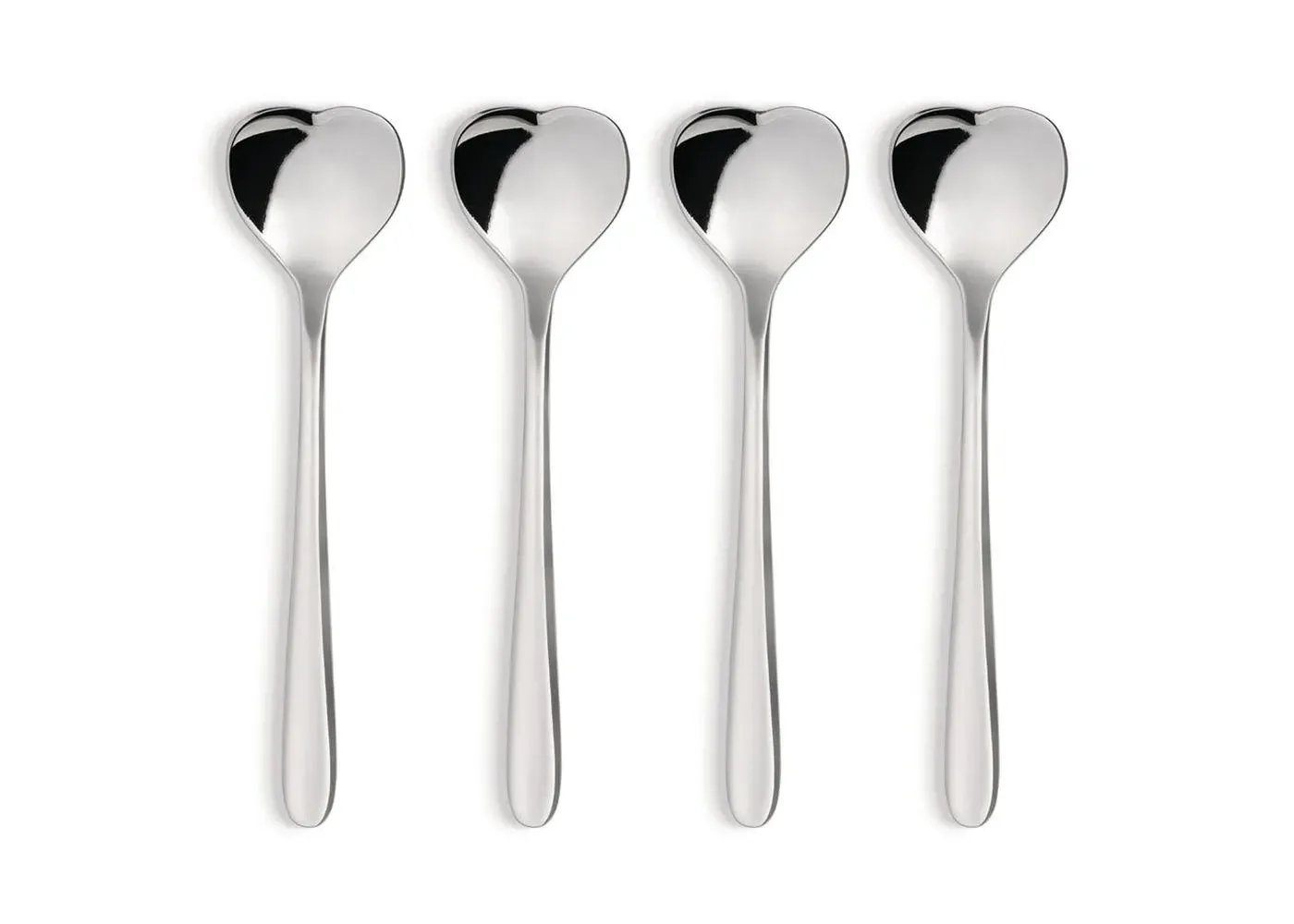 Set of 4 Tea Spoons - Silver image