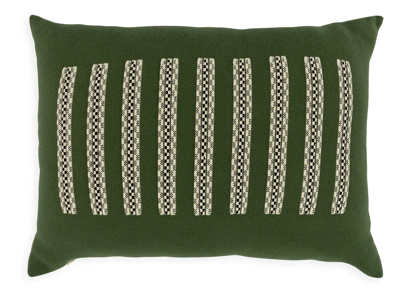 Rectangle Cushion Embossed Cord - Green image