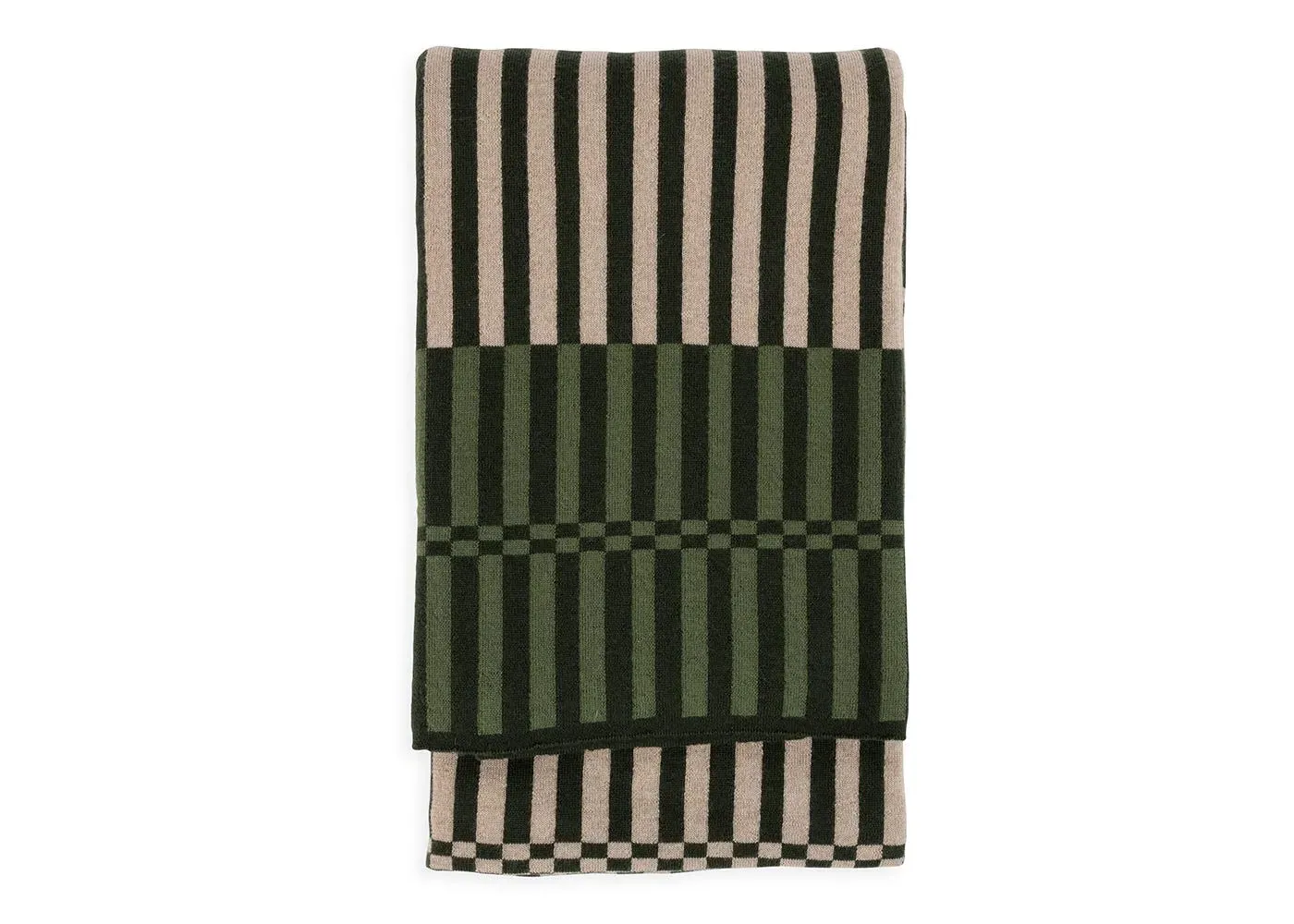 Striped Throw Blanket - Green image
