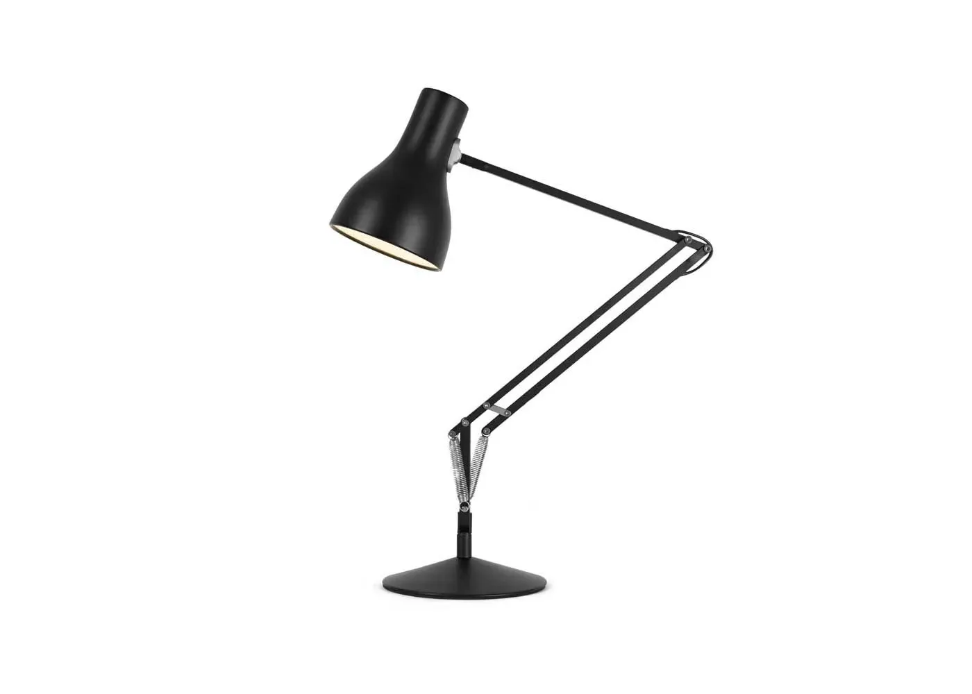 Adjustable Desk Lamp with Springs - Black, Aluminium image