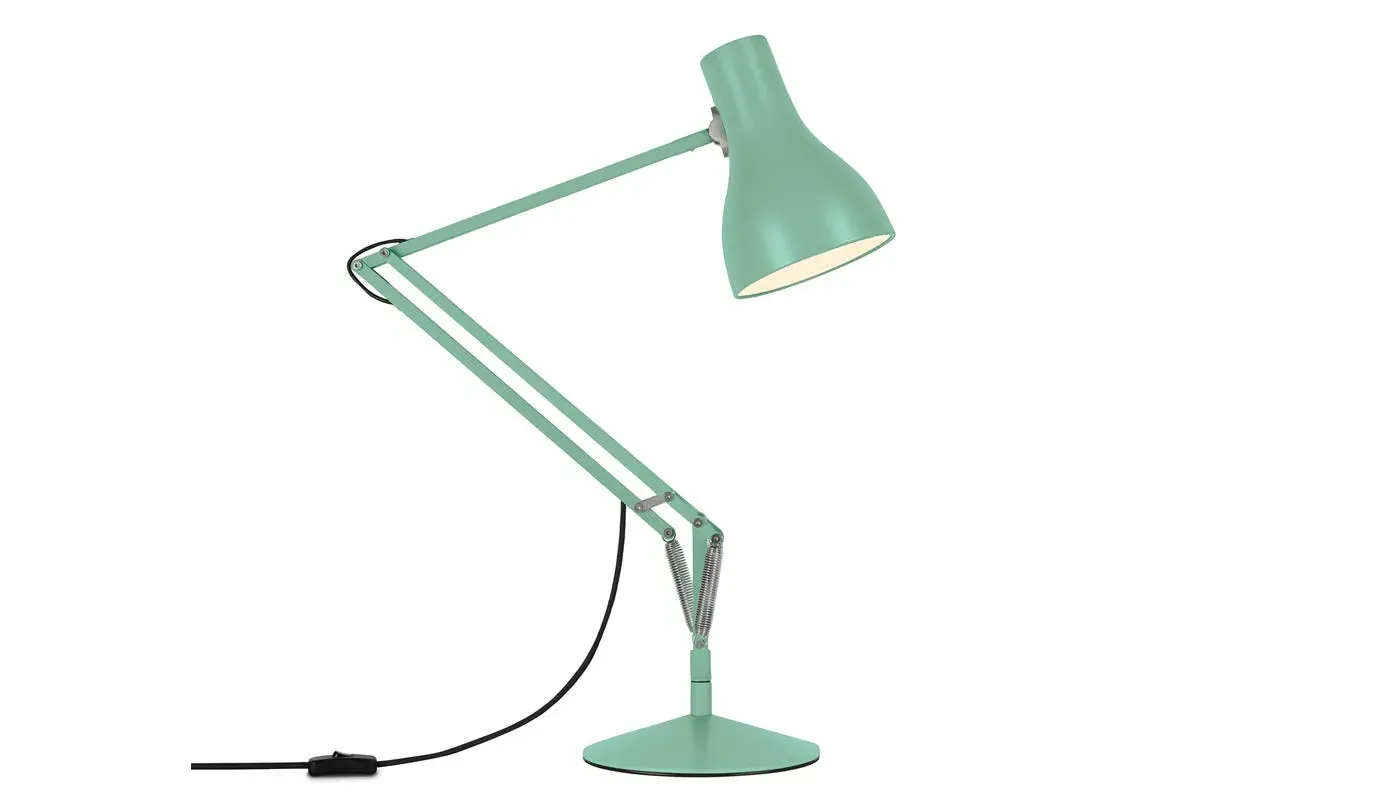 Adjustable Desk Lamp with Springs - Yellow, Aluminium