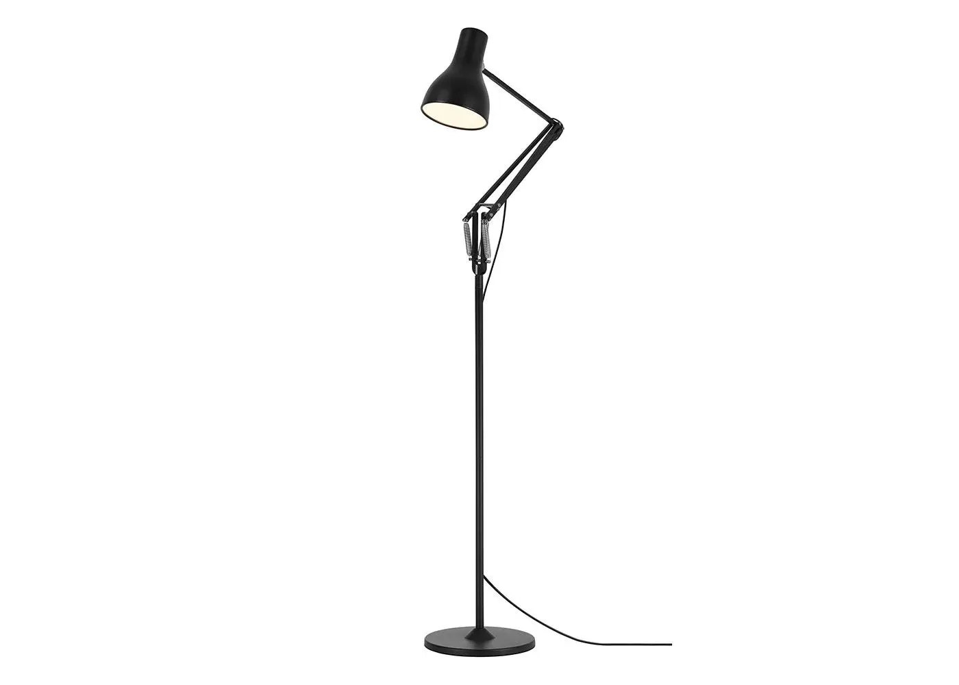 Adjustable Floor Lamp with Springs - Black, Aluminium image