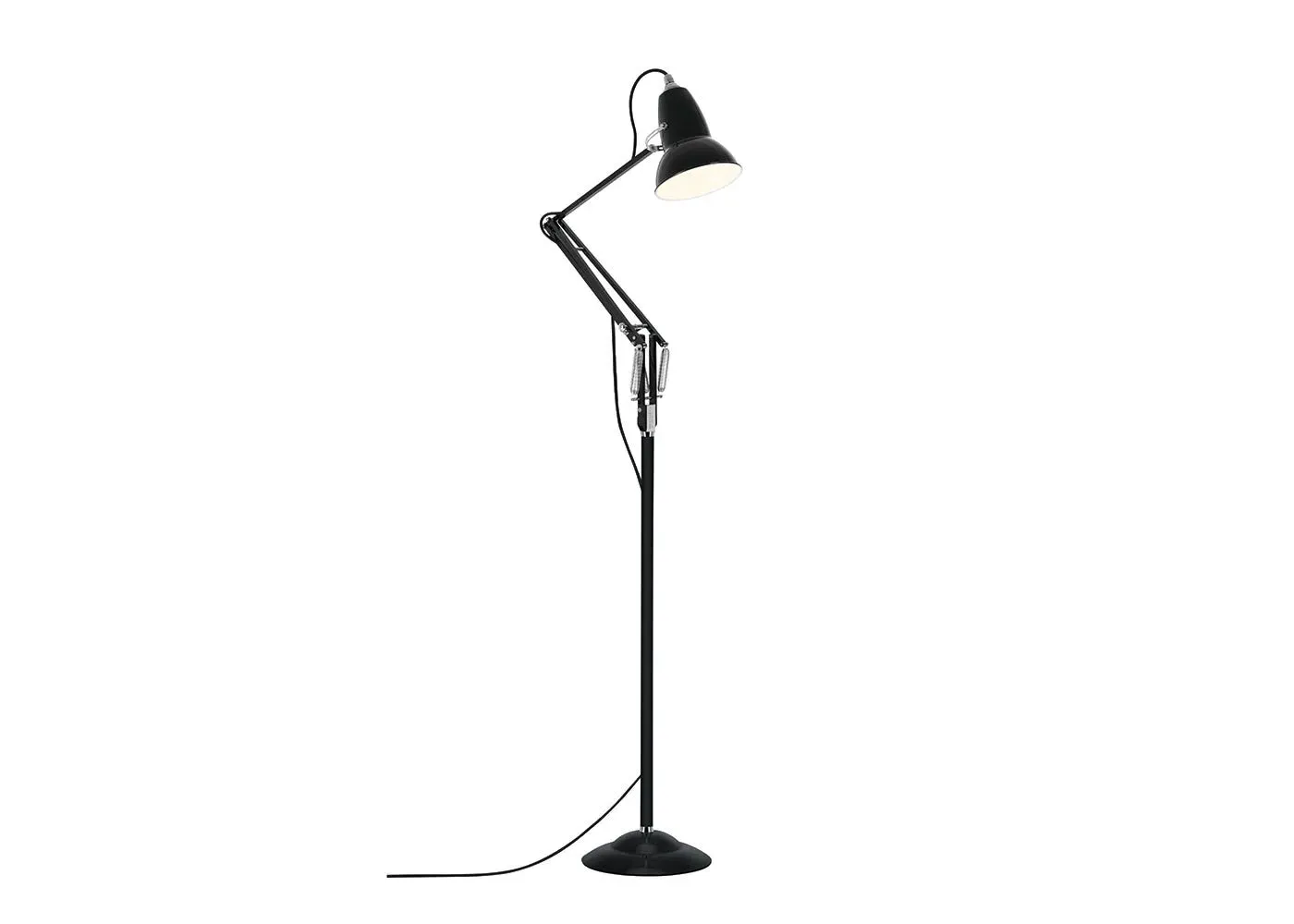Adjustable Floor Lamp with Springs - Jet Black