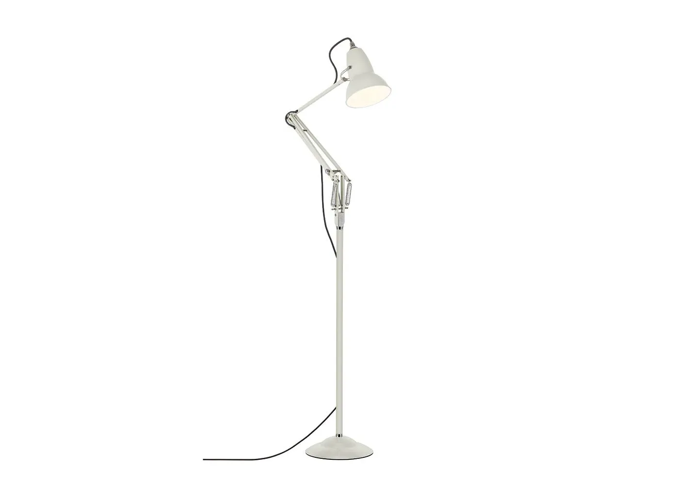 Adjustable Floor Lamp with Springs - Linen White