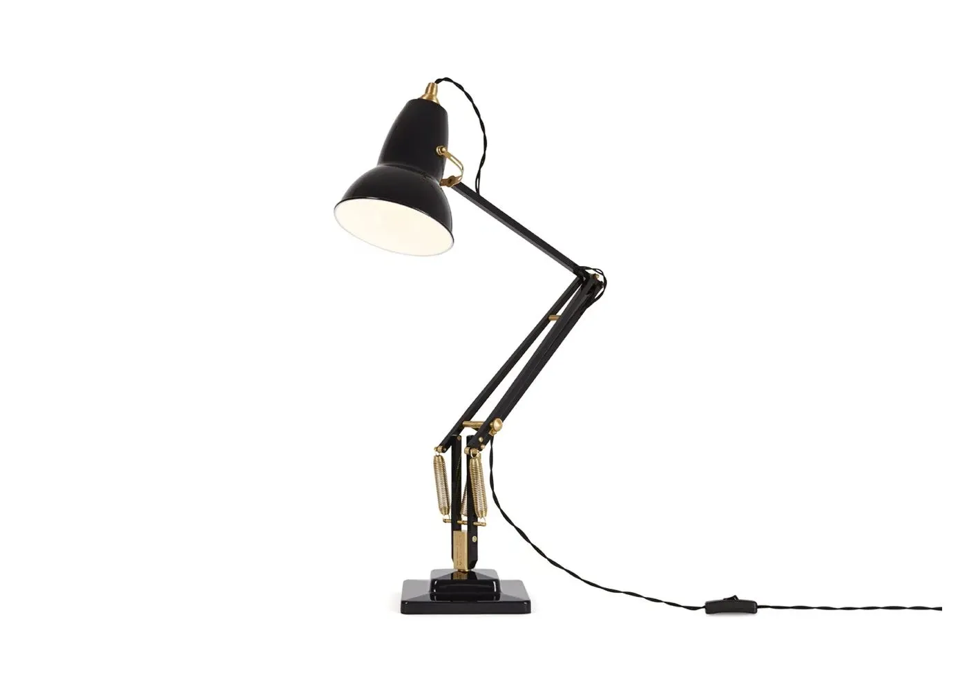 Articulated Desk Lamp with Springs - Black, Brass image