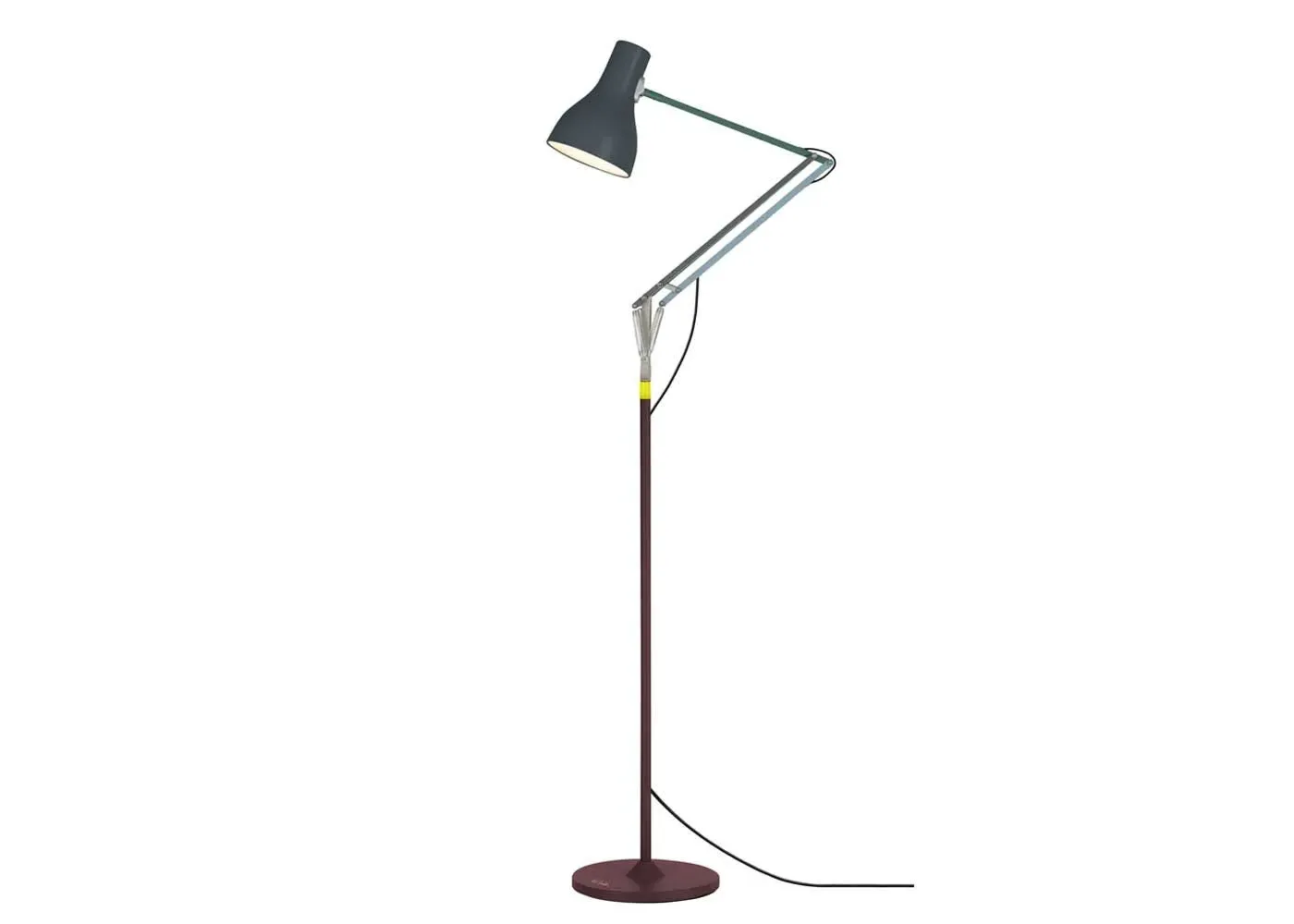 Floor Lamp with Articulated Arm - Grey, Metal image