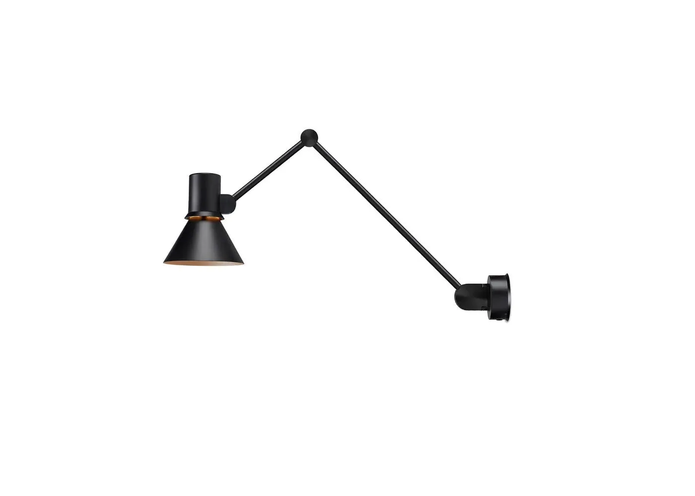Long Arm Wall Light - Matte Black, Metal