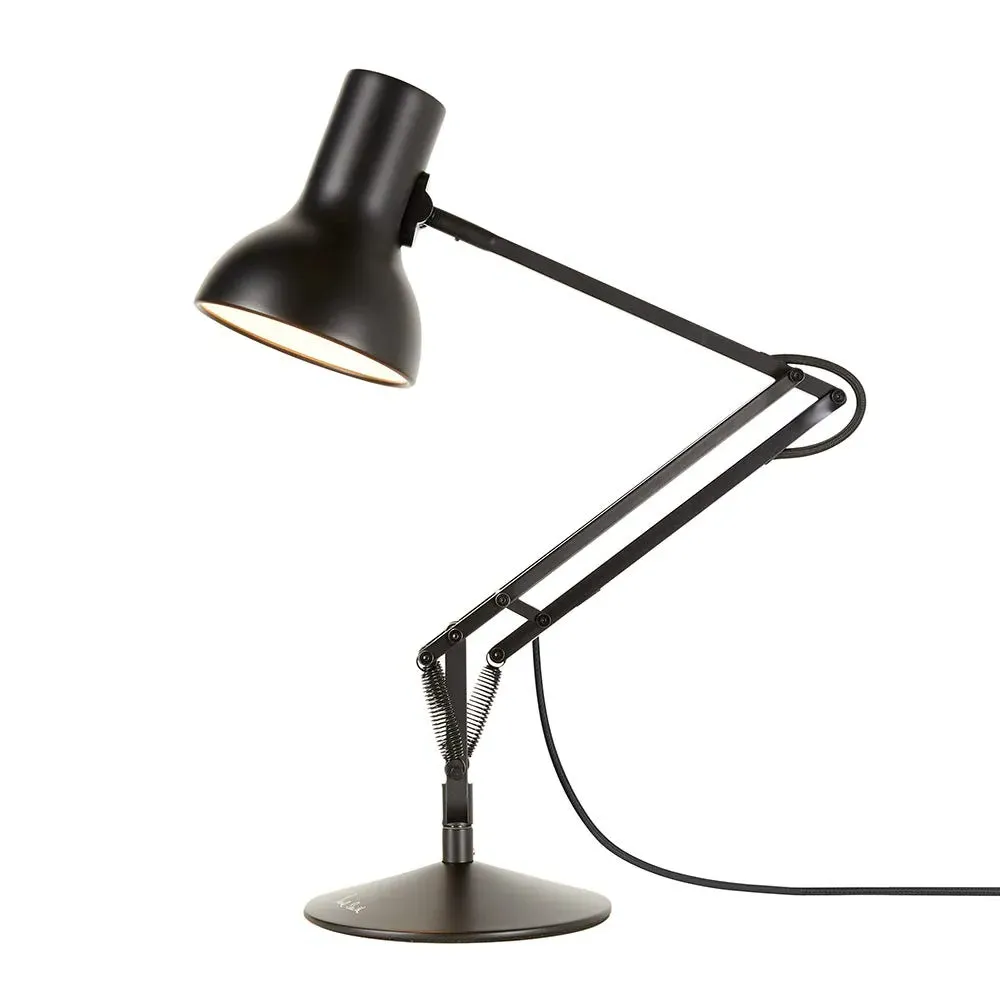 Mini Desk Lamp with Adjustable Arm - Black