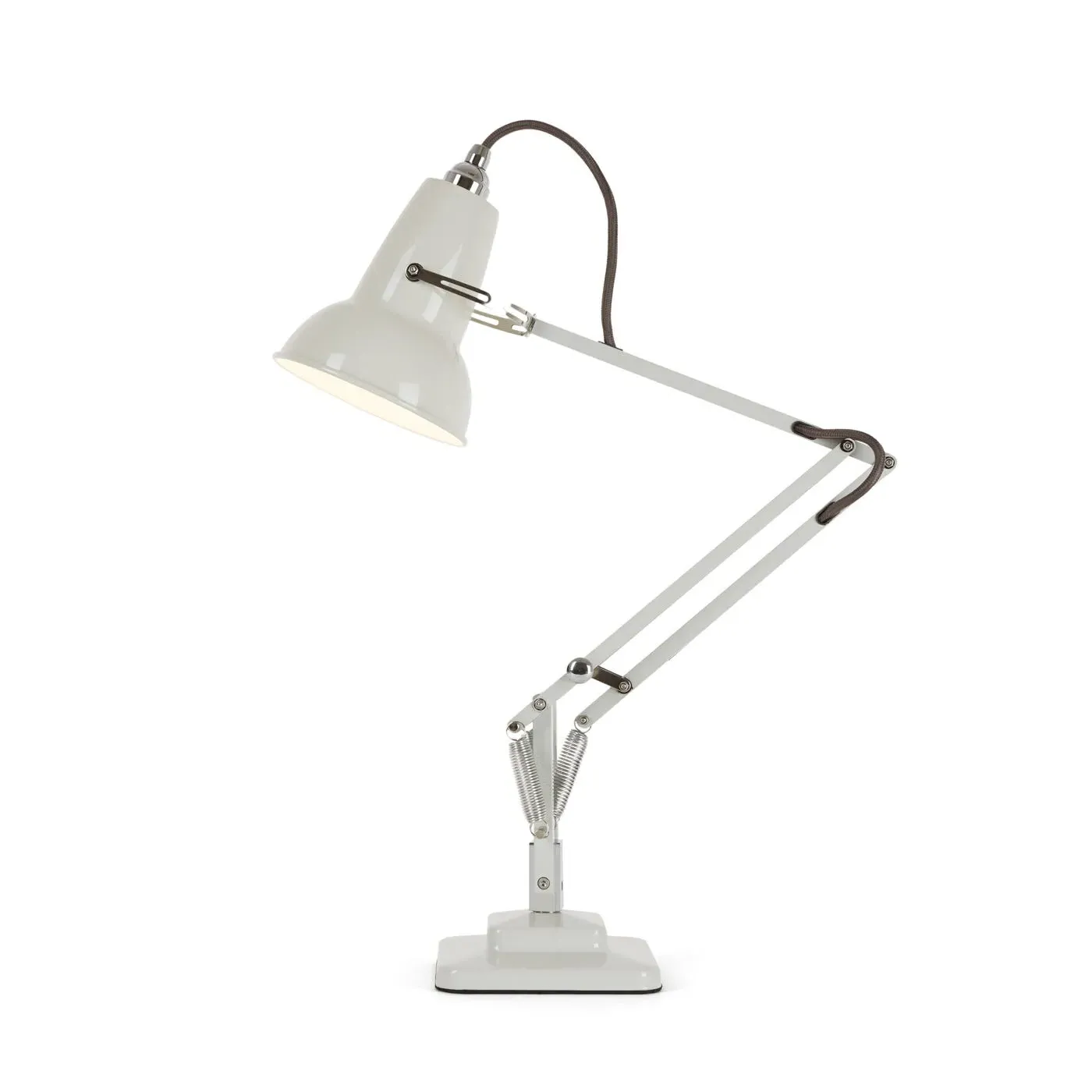 Mini Desk Lamp with Articulated Arms - White, Aluminium