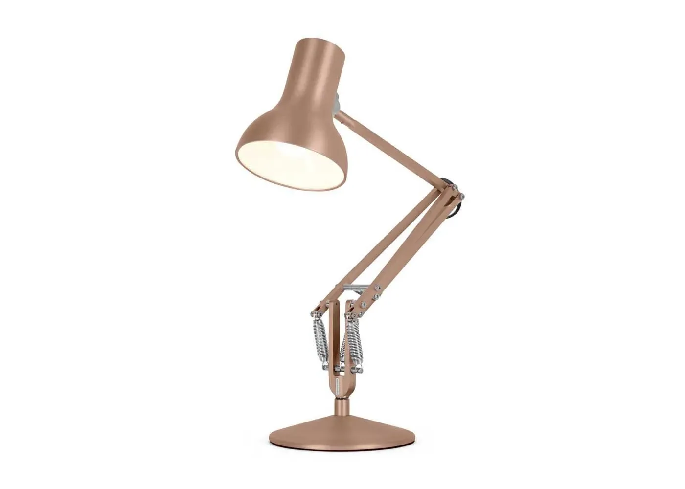 Mini Desk Lamp with Spring Arms - Black, Aluminium