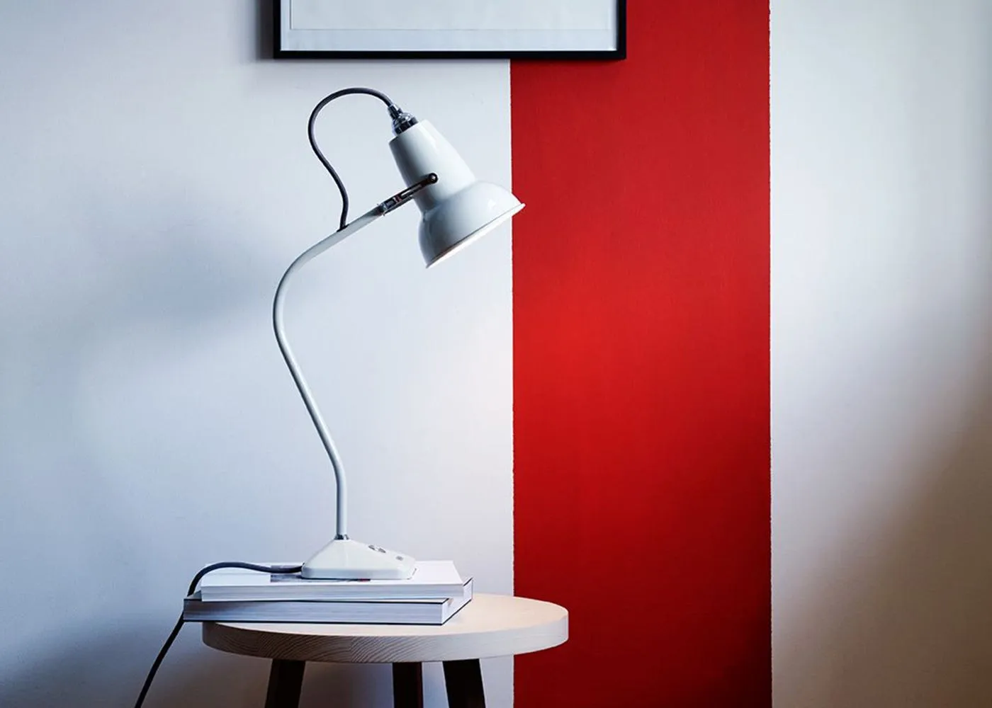 Mini Table Lamp Adjustable - White, Ceramic
