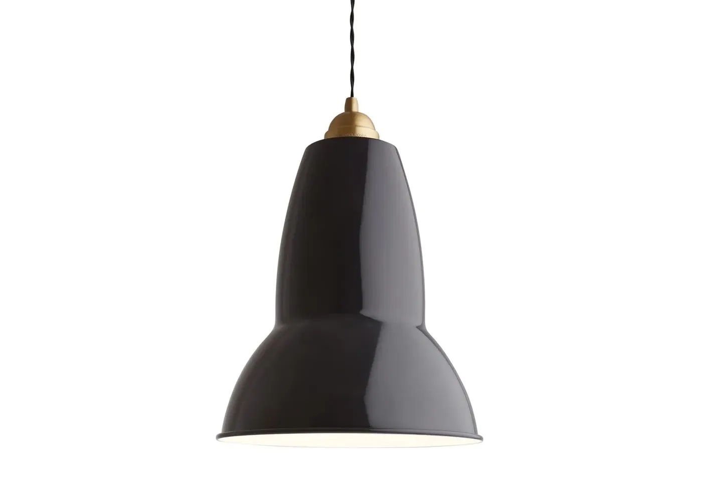 Pendant Light with Adjustable Shade - Blue, Brass