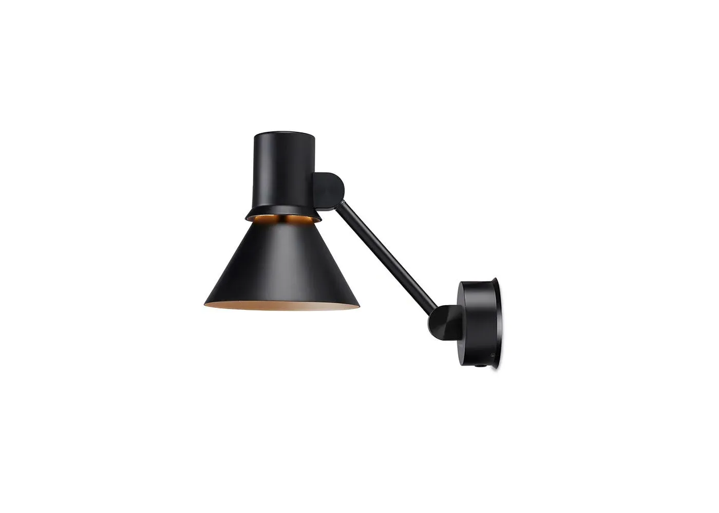 Short Arm Wall Light - Matte Black, Metal