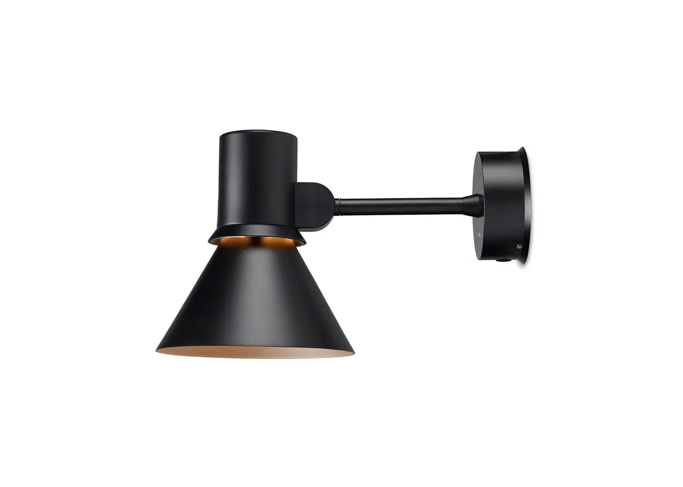 Wall Light with Push Switch - Matte Black