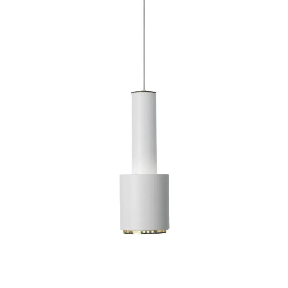 Hand Grenade Pendant Light - White, Brass