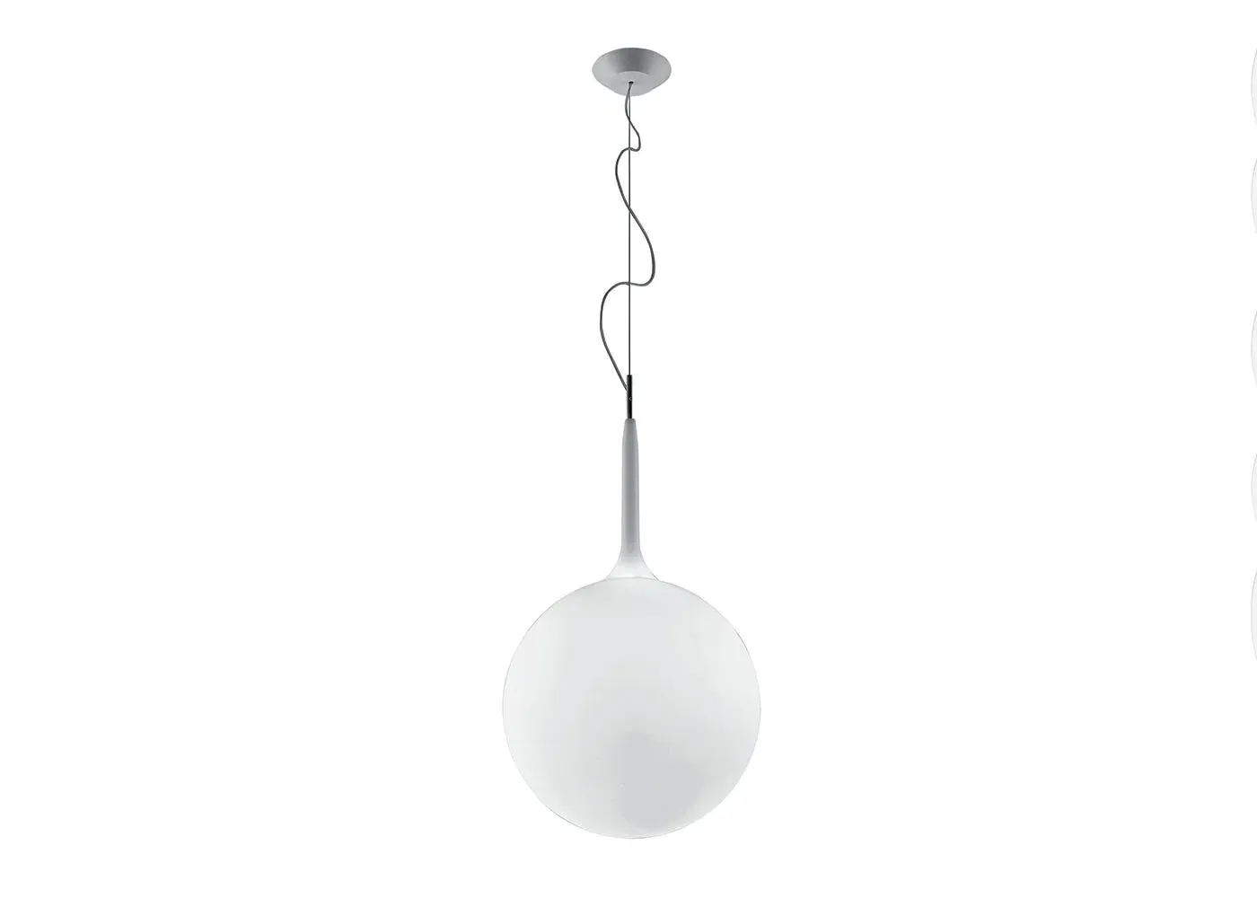 Large Pendant Light - White, Glass