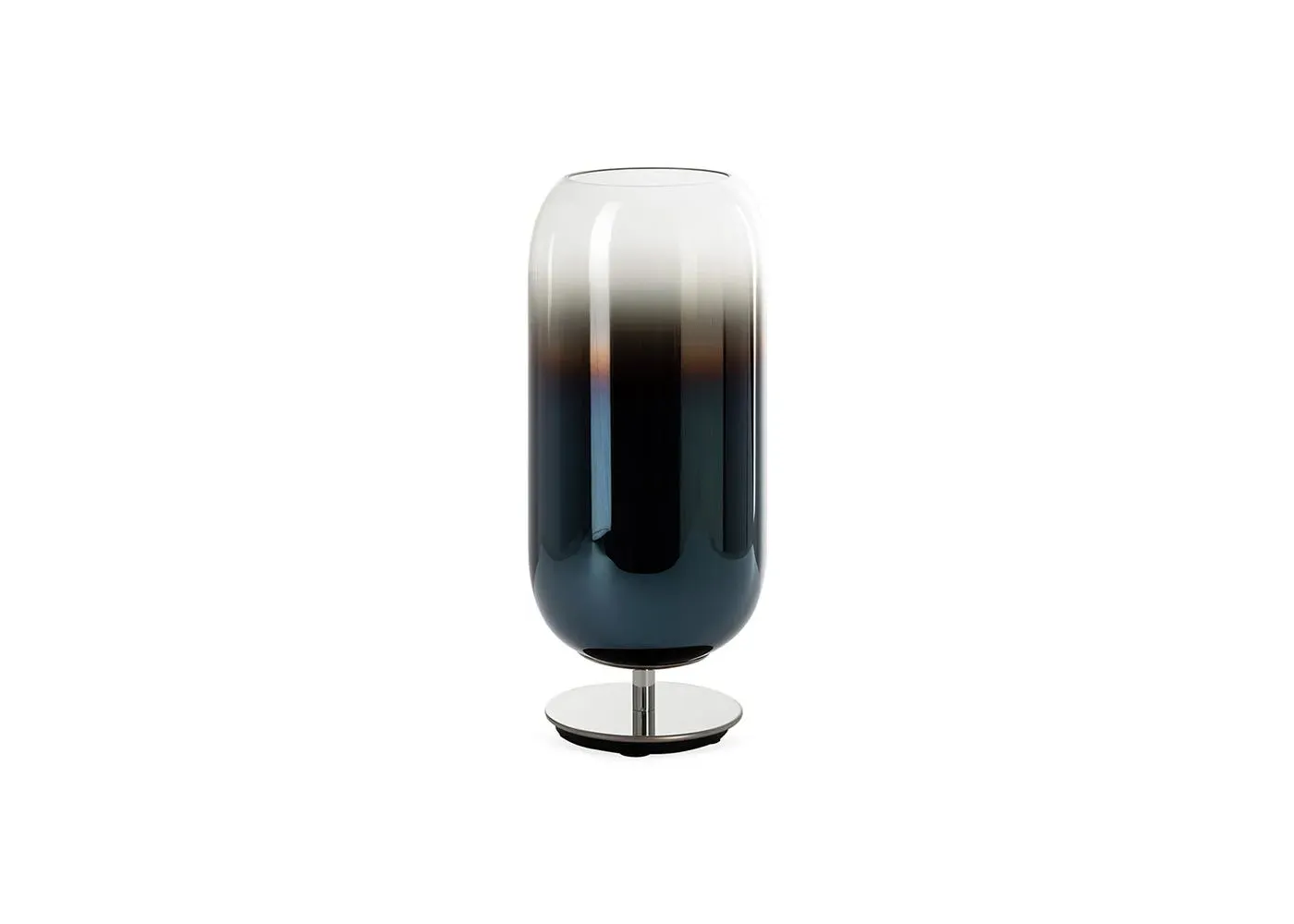 Mini Table Lamp - Blue, Chrome