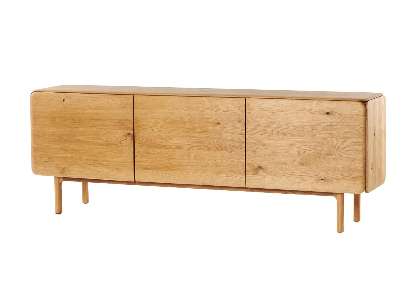 210cm Sideboard - White, Oiled Oak image
