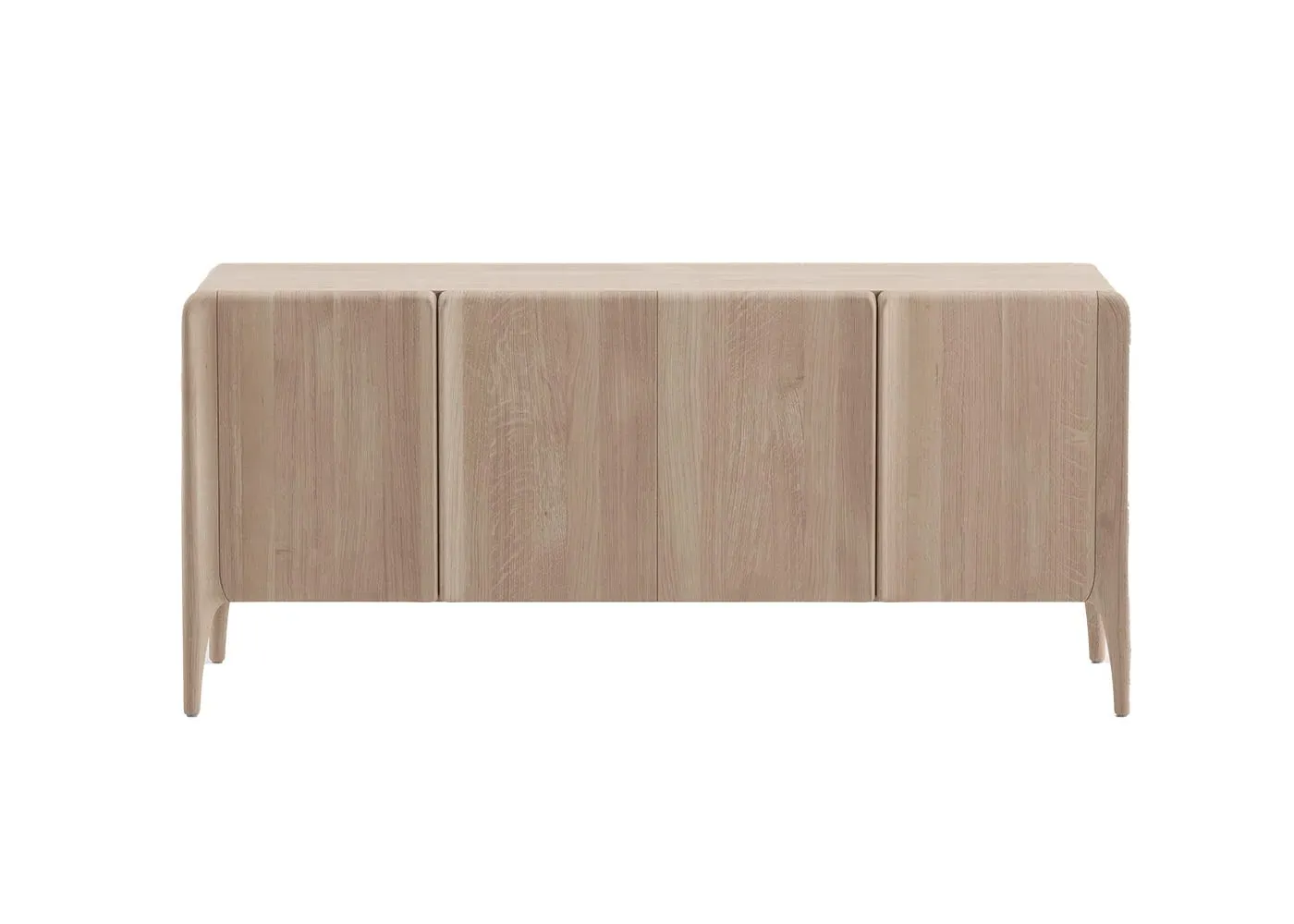 4-Door Sideboard with Oil Finish - Light Wood, Oak