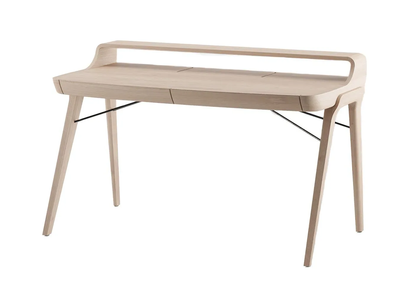 Desk with White Oil Finish - Light Wood, Oak