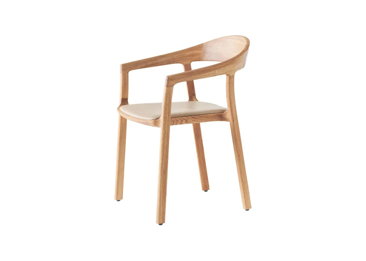 Dining Chair - Oak, Leather