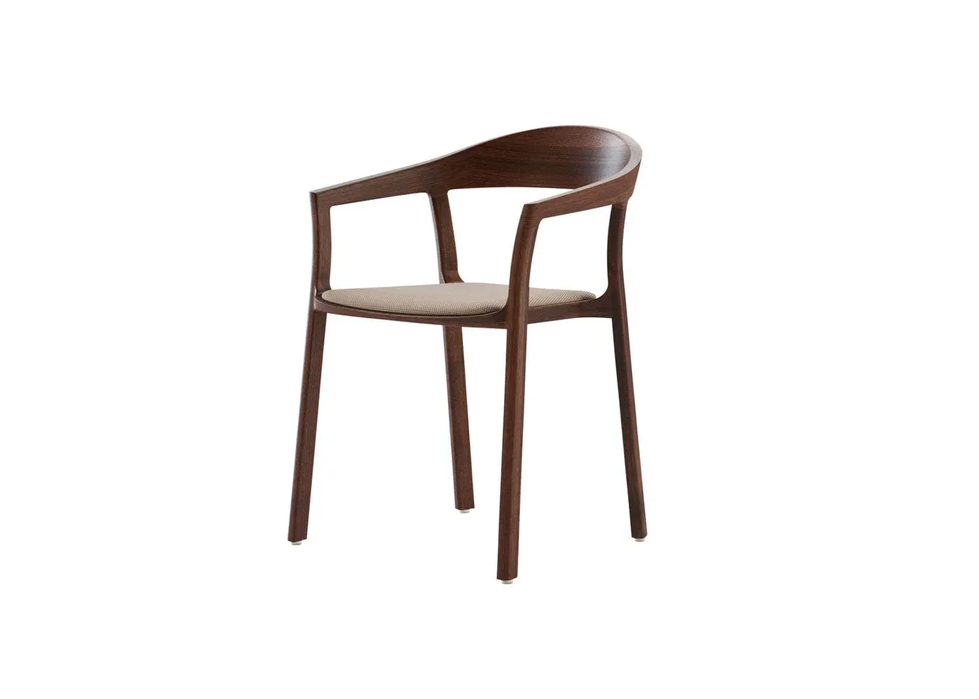 Dining Chair - Walnut, Fabric