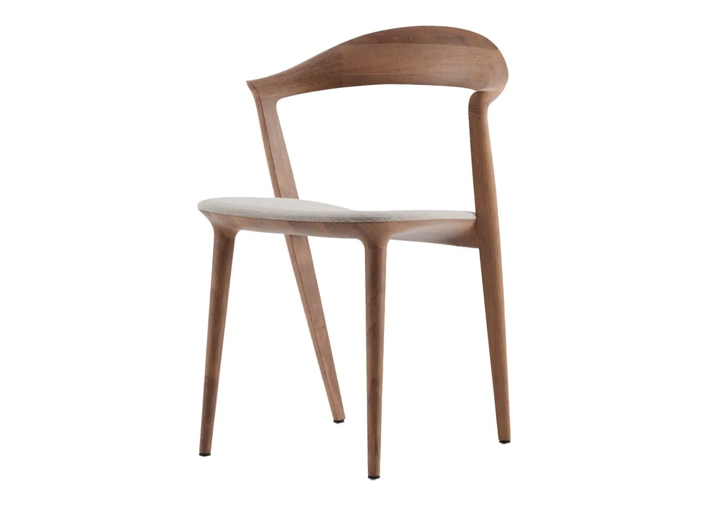 Dining Chair - Walnut, Fabric