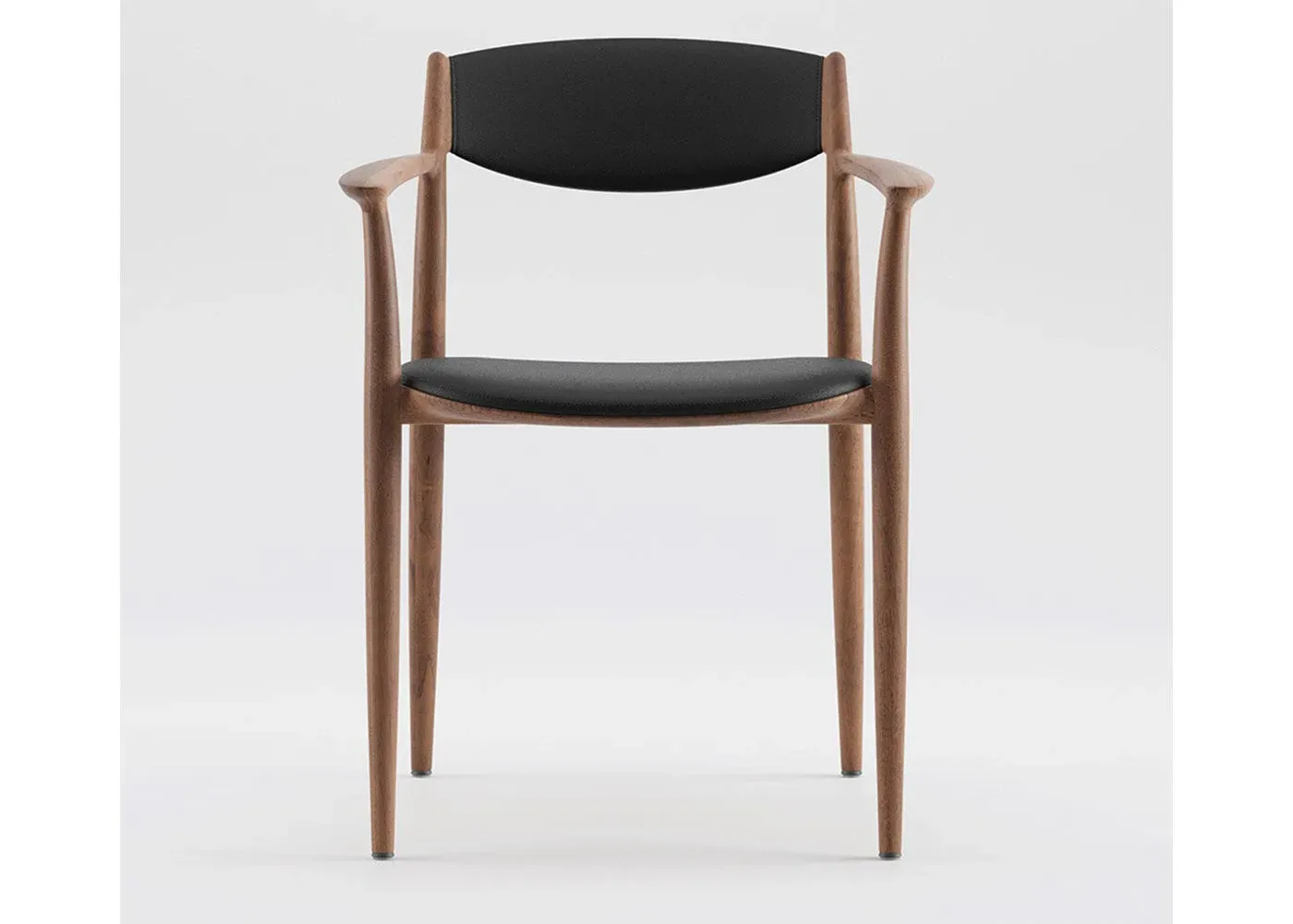 Dining Chair with Natural Oil - Black, Walnut