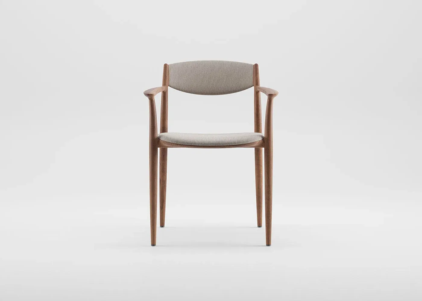 Dining Chair with Natural Oil - Grey, Walnut