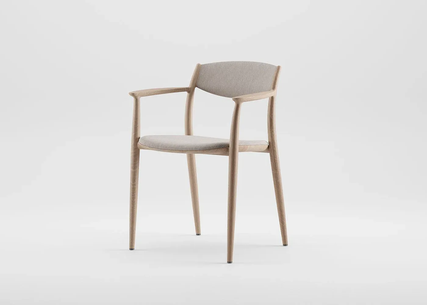 Dining Chair with Oil Finish - Grey, Oak