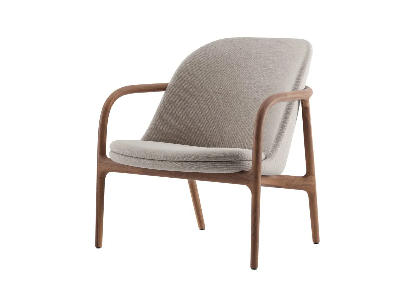 Lounge Chair with Trim Detail - Cream, Fabric
