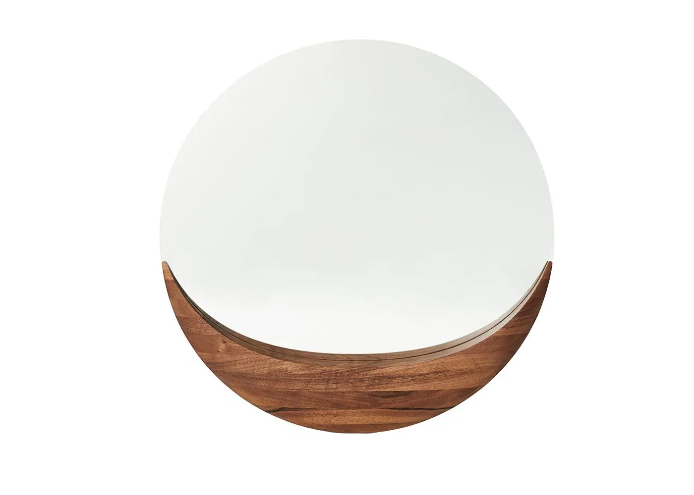 Medium Wall Mirror - Dark Wood, European Walnut image