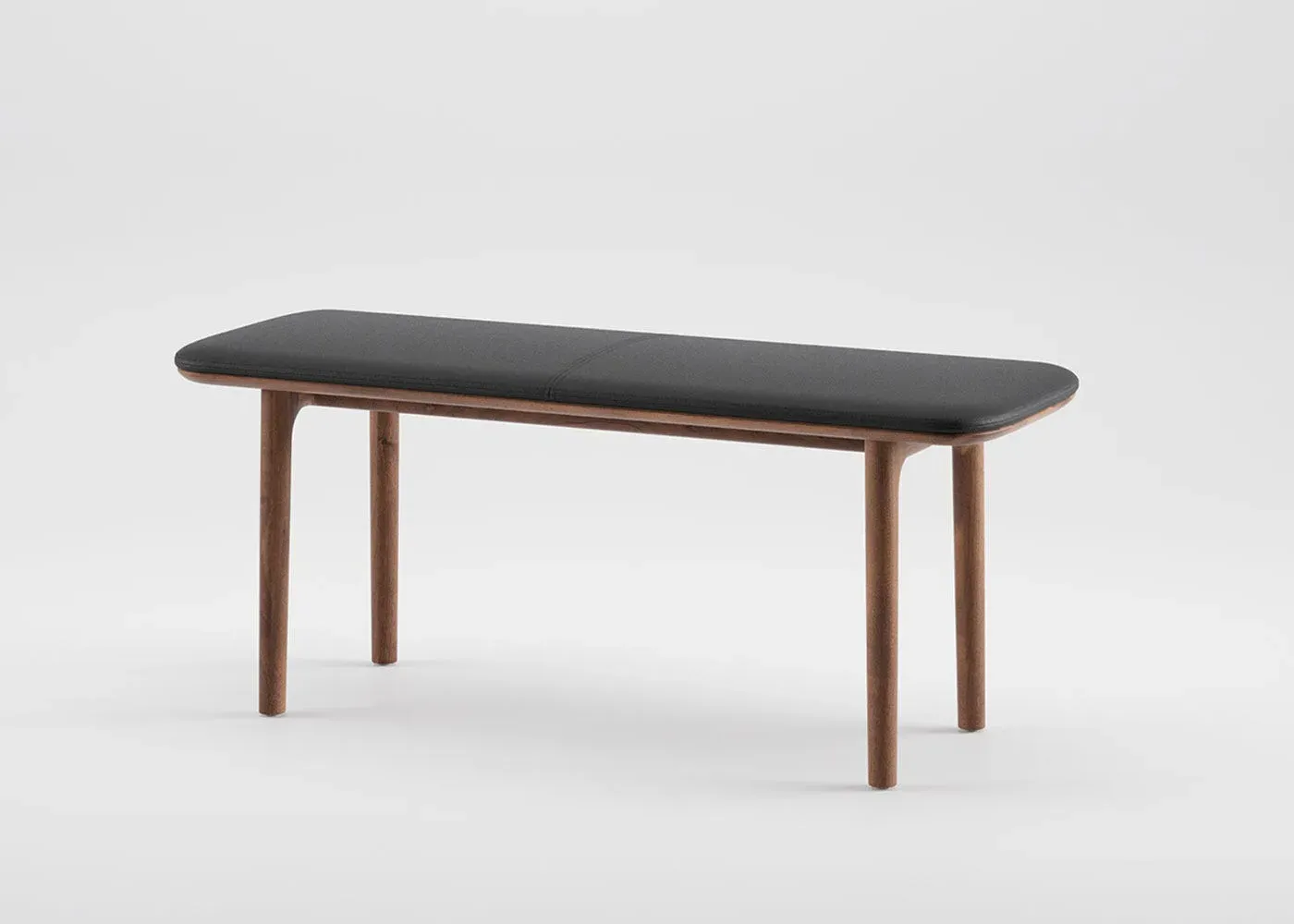 Neva Bench - Black, Walnut image