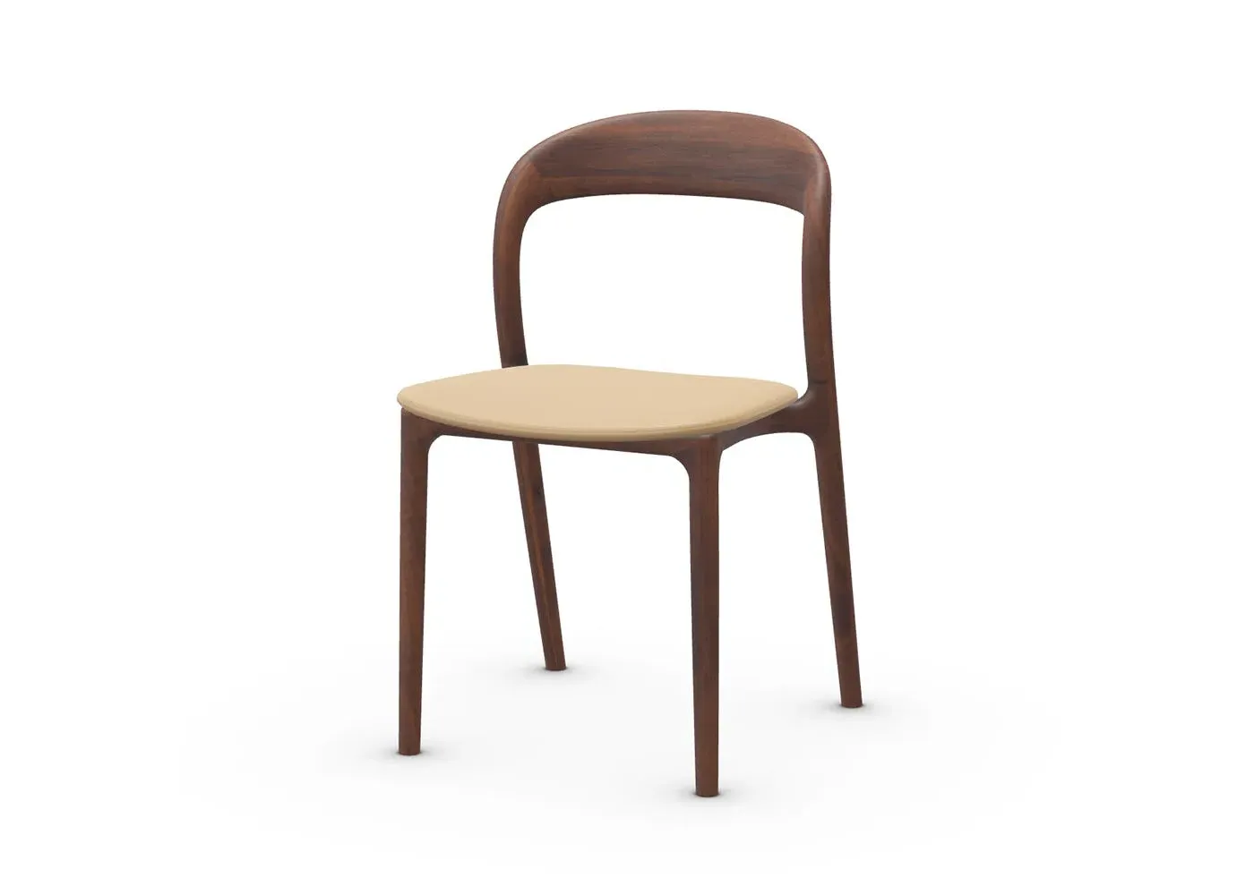 Neva Light Chair - Beige, Walnut