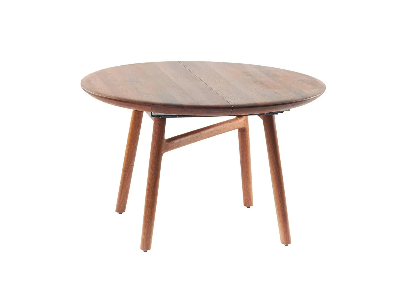 Round Extending Dining Table - Walnut, Wood image