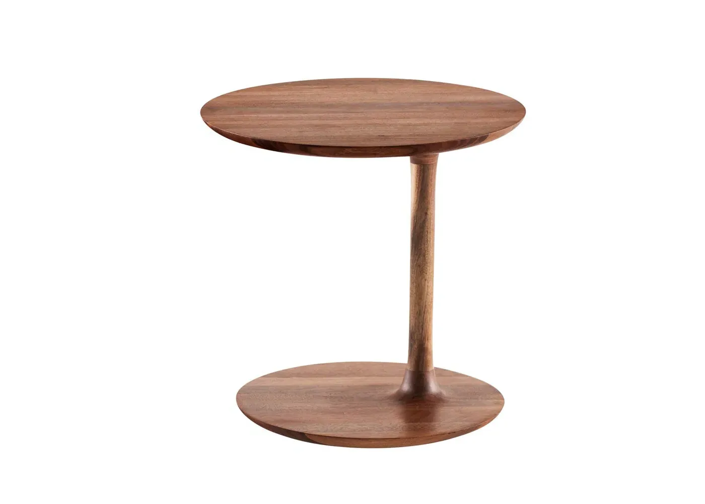 Round Side Table - Brown, European Walnut image